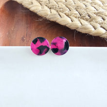 Load image into Gallery viewer, Sophie Studs - Fuchsia Tortoise
