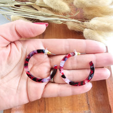 Load image into Gallery viewer, Camy Hoops - Burgundy