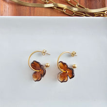 Load image into Gallery viewer, Magnolia Hoops - Amber