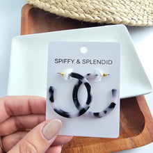 Load image into Gallery viewer, Camy Hoops - Snow Tortoise