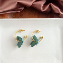 Load image into Gallery viewer, Magnolia Hoops - Alpine Green