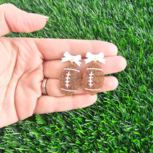 Load image into Gallery viewer, Bow Football Earrings