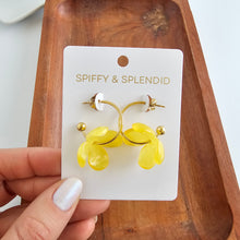 Load image into Gallery viewer, Primrose Hoops - Lemon Yellow