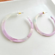 Load image into Gallery viewer, Cameron Hoops - Lilac Quartz