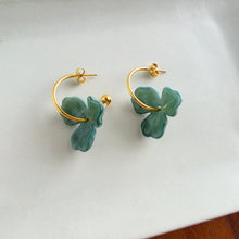 Load image into Gallery viewer, Magnolia Hoops - Alpine Green