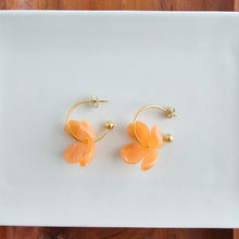 Load image into Gallery viewer, Primrose Hoops - Tangerine Orange
