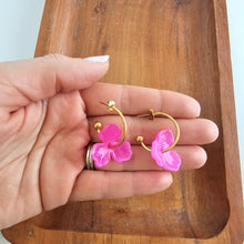 Load image into Gallery viewer, Magnolia Hoops - Hibiscus