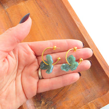 Load image into Gallery viewer, Magnolia Hoops - Alpine Green