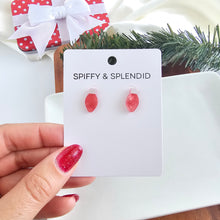 Load image into Gallery viewer, Christmas Light Studs - Red Shimmer