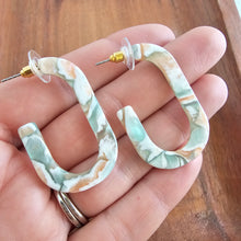 Load image into Gallery viewer, Jenna Hoops - Creamsicle Mint