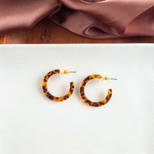 Load image into Gallery viewer, Cam Mini Hoops - Amber Dot