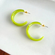 Load image into Gallery viewer, Tara Hoops - Olive Green