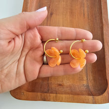 Load image into Gallery viewer, Primrose Hoops - Tangerine Orange