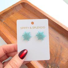 Load image into Gallery viewer, Snowflake Studs - Ice Queen Glitter