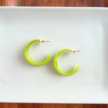 Load image into Gallery viewer, Tara Hoops - Olive Green