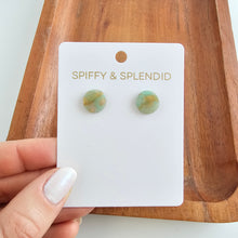 Load image into Gallery viewer, Gia Studs - Champagne Mint