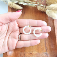 Load image into Gallery viewer, Micro Cam Mini Hoops - Cream