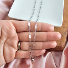 Load image into Gallery viewer, Luxe Silver Delicate Paper Clip Chain - 18"