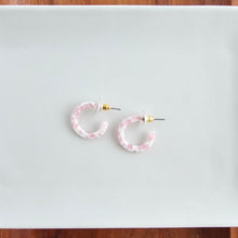 Load image into Gallery viewer, Micro Cam Mini Hoops - Powder Pink Dot