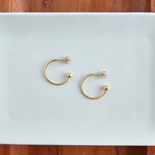 Load image into Gallery viewer, Magnolia Hoops - Black