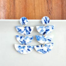 Load image into Gallery viewer, Kennedy Earrings - Greek Goddess Blue