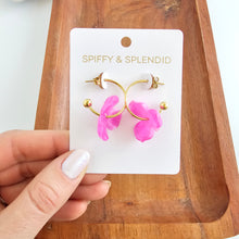 Load image into Gallery viewer, Magnolia Hoops - Hibiscus