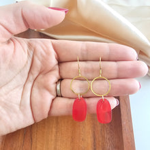Load image into Gallery viewer, Emma Earrings - Ruby Red