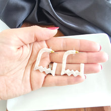 Load image into Gallery viewer, Ghost Hoops - Cream