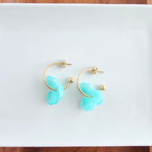 Load image into Gallery viewer, Magnolia Hoops - Aqua