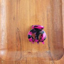 Load image into Gallery viewer, Claire Hair Claw Trio - Blue Tortoise, Snow Tortoise, and Fuchsia Tortoise