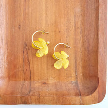 Load image into Gallery viewer, Primrose Hoops - Lemon Yellow