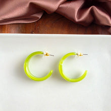 Load image into Gallery viewer, Tara Hoops - Olive Green