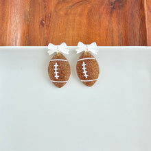 Load image into Gallery viewer, Bow Football Earrings