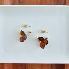 Load image into Gallery viewer, Magnolia Hoops - Amber