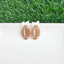 Load image into Gallery viewer, Bow Football Earrings