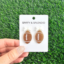 Load image into Gallery viewer, Bow Football Earrings