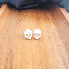 Load image into Gallery viewer, Skeleton Studs - White Shimmer