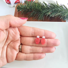 Load image into Gallery viewer, Christmas Light Studs - Red Shimmer