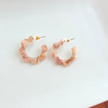 Load image into Gallery viewer, Flora Mini Hoops - Shimmering Taupe