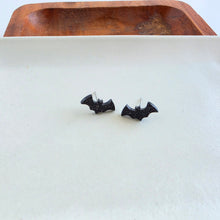 Load image into Gallery viewer, Bat Studs - Black Glitter