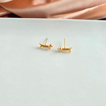 Load image into Gallery viewer, Luxe Dainty Dachshund Studs - Gold