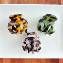 Load image into Gallery viewer, Claire Hair Claw Trio - Olive Tortoise, Blonde Tortoise, and Tortoise