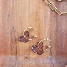 Load image into Gallery viewer, Magnolia Hoops - Amber