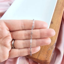 Load image into Gallery viewer, Luxe Silver Delicate Paper Clip Bracelet