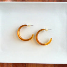 Load image into Gallery viewer, Tara Hoops - Light Amber