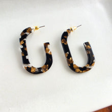 Load image into Gallery viewer, Jenna Hoops - Black & Bronze