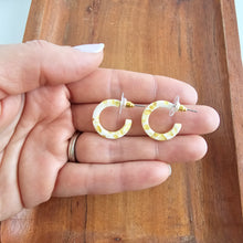 Load image into Gallery viewer, Micro Cam Mini Hoops - Buttercream Dot