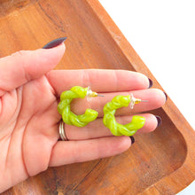 Load image into Gallery viewer, Ramona Hoops - Olive Green