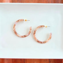 Load image into Gallery viewer, Camy Hoops - Shimmering Taupe