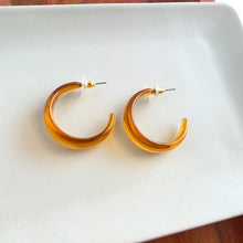 Load image into Gallery viewer, Tara Hoops - Light Amber